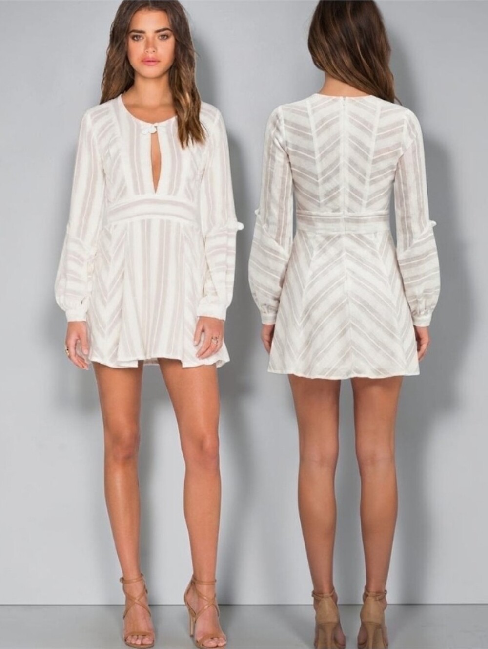 FOR LOVE & LEMONS Alessandra Bishop Sleeve Mini Dress - Size L